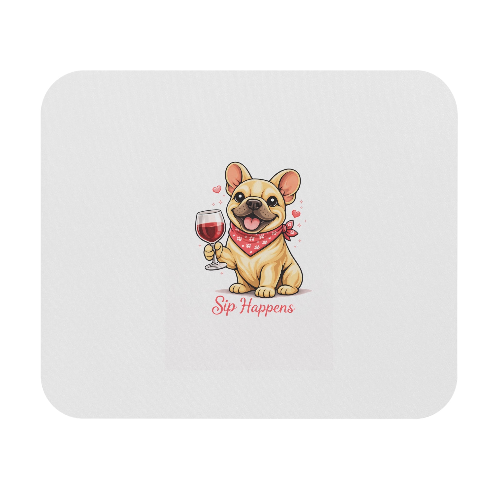 Sip Happens Cute French Bulldog Desk Mat